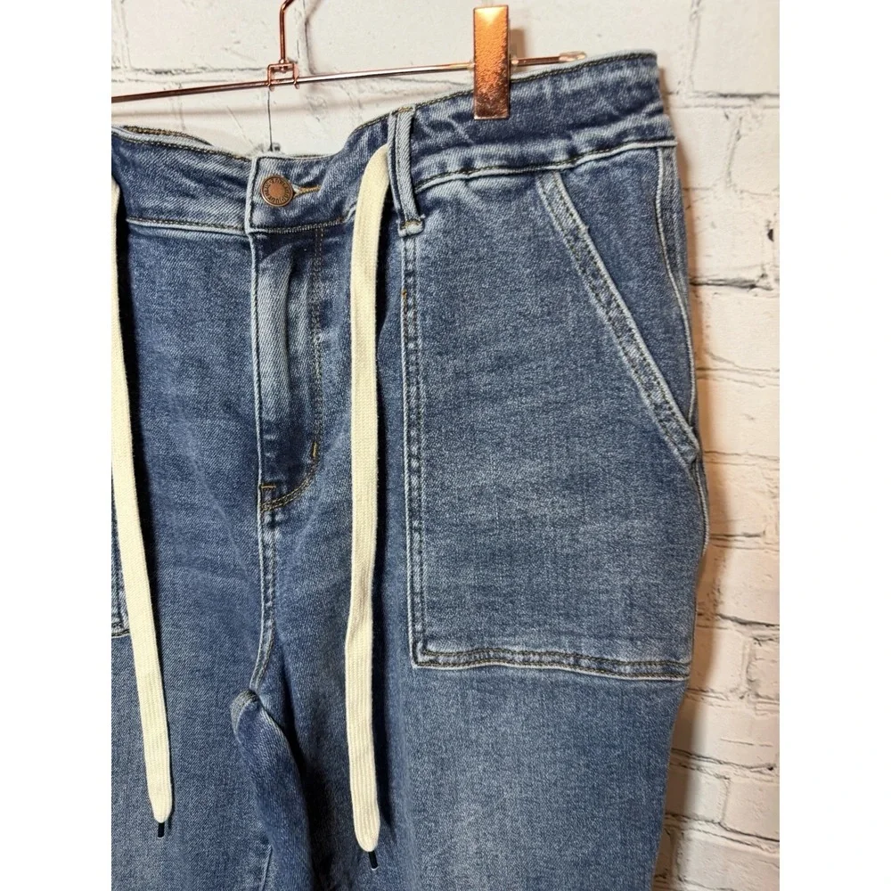 Judy Blue Jeans Womens 15/32 High Rise Drawstring Pocket Jogger Stretch - Picture 2 of 9